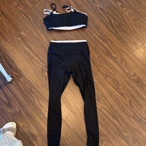Gold Hinge Black and White Activewear Set
